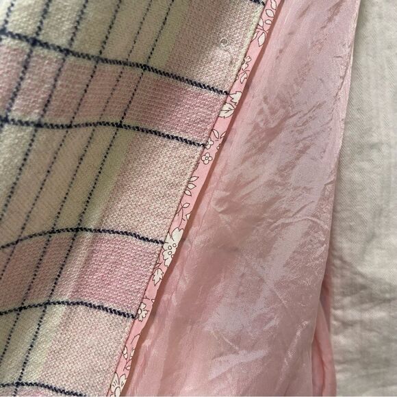Forte Forte Pink Plaid Virgin Wool Blend Blazer sz II (6) - Picture 11 of 14